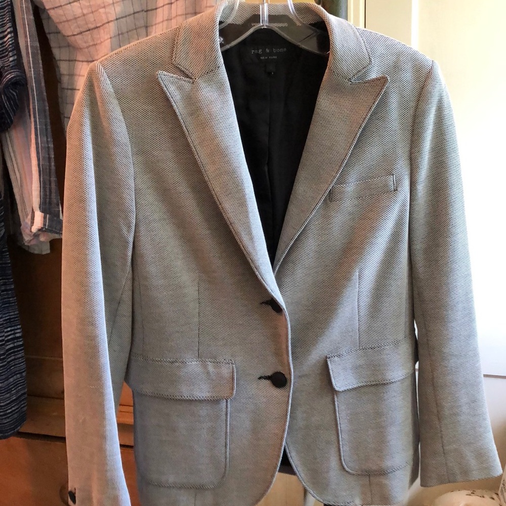 Rag & Bone black/white knit blazer